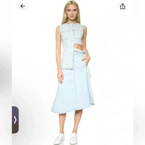 Acne studios kady denim skirt asymmetrical